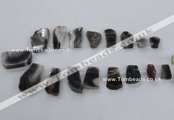CTD1669 Top drilled 12*20mm - 25*45mm freeform agate gemstone beads