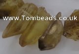 CTD1671 Top drilled 10*20mm - 15*35mm sticks lemon quartz beads