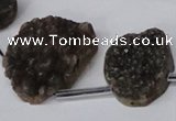 CTD1673 Top drilled 18*25mm - 25*35mm freeform druzy agate beads