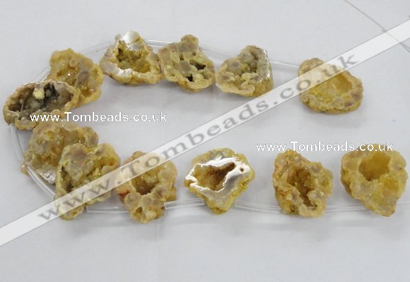 CTD1681 Top drilled 15*25mm - 30*35mm nuggets druzy agate beads