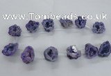 CTD1682 Top drilled 15*25mm - 30*35mm nuggets druzy agate beads