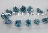 CTD1684 Top drilled 15*25mm - 30*35mm nuggets druzy agate beads