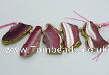 CTD1734 Top drilled 25*35mm - 30*45mm freeform agate slab beads