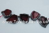 CTD1741 Top drilled 25*35mm - 35*50mm freeform agate slab beads