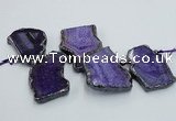 CTD1744 Top drilled 25*35mm - 35*55mm freeform agate slab beads