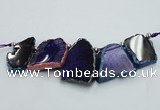 CTD1745 Top drilled 25*35mm - 35*50mm freeform agate slab beads