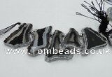 CTD1750 Top drilled 25*35mm - 35*50mm freeform agate slab beads