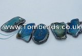 CTD1761 Top drilled 20*40mm - 35*55mm freeform agate slab beads
