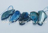 CTD1762 Top drilled 20*40mm - 35*55mm freeform agate slab beads