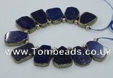 CTD1771 Top drilled 18*28mm - 22*35mm freeform lapis lazuli slab beads