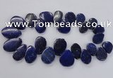 CTD1921 Top drilled 18*25mm - 25*40mm freeform lapis lazuli beads