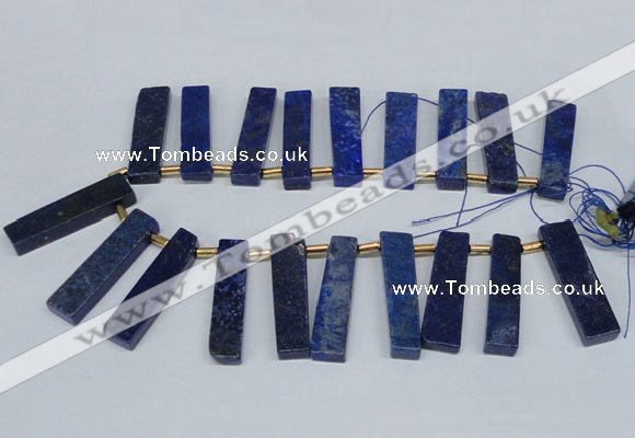 CTD1961 Top drilled 10*50mm - 12*55mm sticks lapis lazuli beads