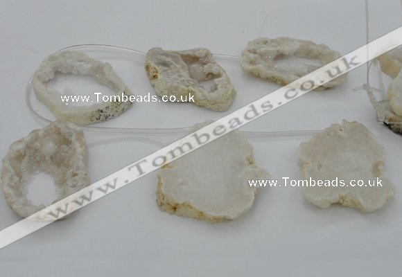 CTD1975 Top drilled 40*45mm - 50*60mm freeform druzy agate beads