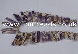 CTD1979 Top drilled 8*20mm - 10*55mm sticks dogtooth amethyst beads