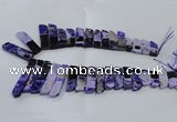 CTD1986 Top drilled 10*25mm - 12*50mm sticks agate gemstone beads