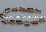 CTD1993 Top drilled 18*25mm - 20*25mm freeform druzy citrine beads