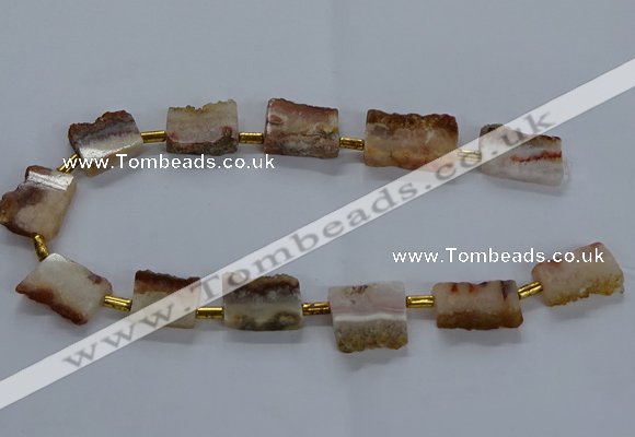 CTD1993 Top drilled 18*25mm - 20*25mm freeform druzy citrine beads