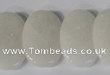 CTD20 Top drilled 20*30mm oval white stone beads wholesale