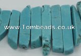 CTD2018 Top drilled 6*20mm - 8*45mm sticks turquoise beads