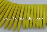 CTD2021 Top drilled 5*20mm - 5*45mm sticks turquoise beads