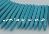 CTD2023 Top drilled 5*20mm - 5*45mm sticks turquoise beads