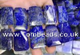 CTD2106 Top drilled 20*28mm - 22*32mm faceted freeform lapis lazuli beads