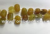 CTD2121 Top drilled 15*25mm - 18*25mm freeform agate beads