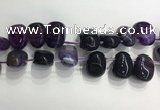 CTD2122 Top drilled 15*25mm - 18*25mm freeform agate beads