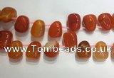 CTD2124 Top drilled 15*25mm - 18*25mm freeform agate beads