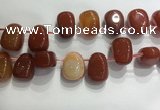 CTD2125 Top drilled 15*25mm - 18*25mm freeform agate beads