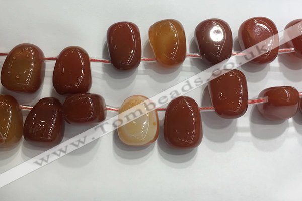 CTD2125 Top drilled 15*25mm - 18*25mm freeform agate beads