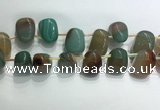 CTD2129 Top drilled 15*25mm - 18*25mm freeform agate beads