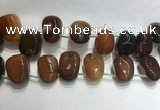 CTD2130 Top drilled 15*25mm - 18*25mm freeform agate beads