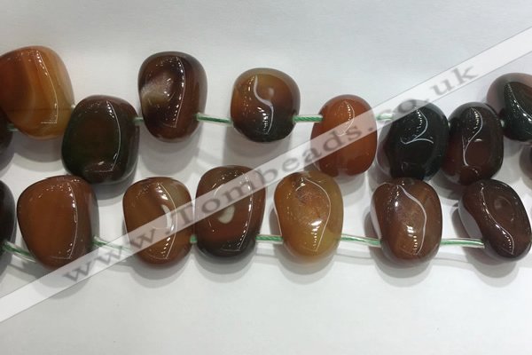 CTD2130 Top drilled 15*25mm - 18*25mm freeform agate beads