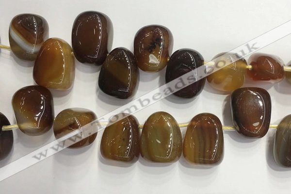 CTD2131 Top drilled 15*25mm - 18*25mm freeform agate beads