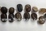 CTD2132 Top drilled 15*25mm - 18*25mm freeform agate beads