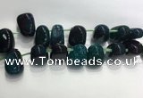 CTD2134 Top drilled 15*25mm - 18*25mm freeform agate beads