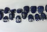 CTD2152 Top drilled 15*25mm - 18*25mm freeform lapis lazuli beads