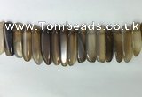 CTD2161 Top drilled 8*20mm - 10*40mm sticks agate gemstone beads