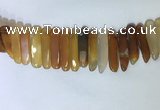 CTD2162 Top drilled 8*20mm - 10*40mm sticks agate gemstone beads