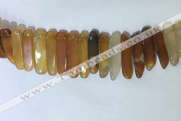 CTD2162 Top drilled 8*20mm - 10*40mm sticks agate gemstone beads