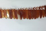 CTD2167 Top drilled 8*20mm - 10*40mm sticks agate gemstone beads