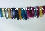 CTD2173 Top drilled 8*20mm - 10*40mm sticks agate gemstone beads