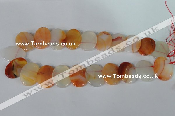 CTD22 Top drilled 20*30mm oval agate gemstone beads wholesale