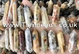 CTD2244 10*22mm - 12*45mm faceted nuggets crazy lace agate beads