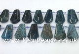 CTD2276 Top drilled 16*28mm - 20*30mm faceted freeform apatite beads