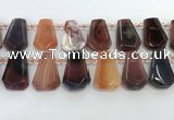 CTD2277 Top drilled 16*28mm - 20*30mm faceted freeform agate beads