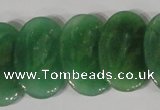 CTD23 Top drilled 20*30mm oval green aventurine beads wholesale