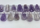 CTD2338 Top drilled 16*18mm - 20*30mm freeform lavender amethyst beads