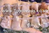 CTD2344 Top drilled 16*18mm - 20*30mm freeform sakura agate beads